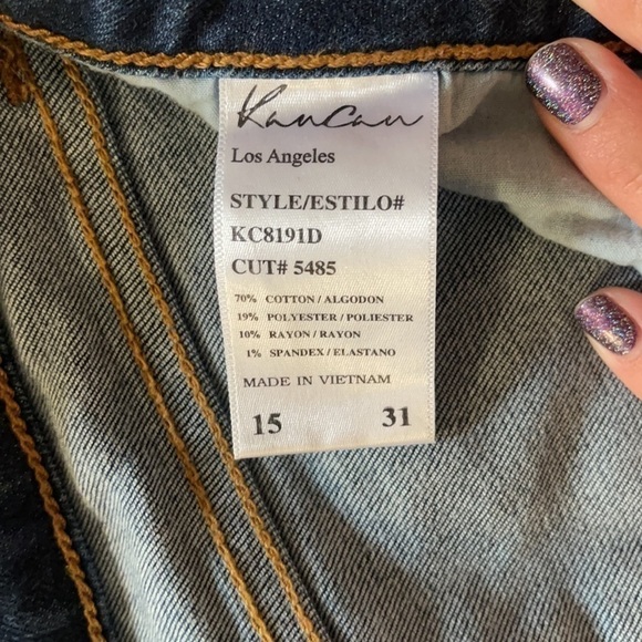 KanCan leopard destroyed ankle jean Size 15/31 - Picture 3 of 3